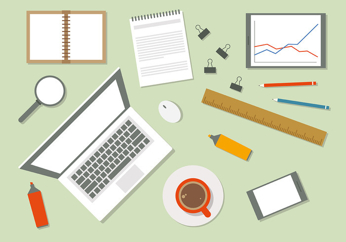 自由平面工作空间 日用杂品销售的矢量图应用与优势